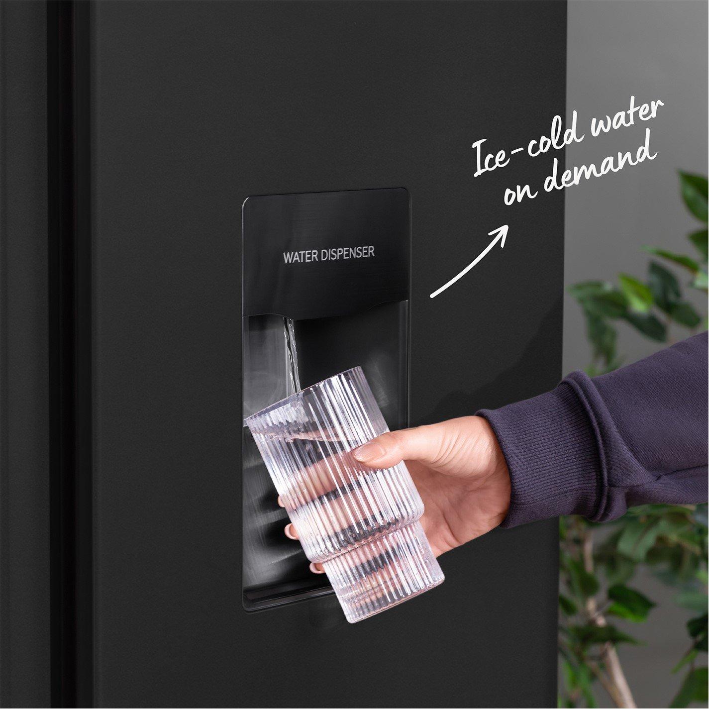 Black Steel - Russell Hobbs - RH90AFF201DI-WD American Fridge Freezer - 4