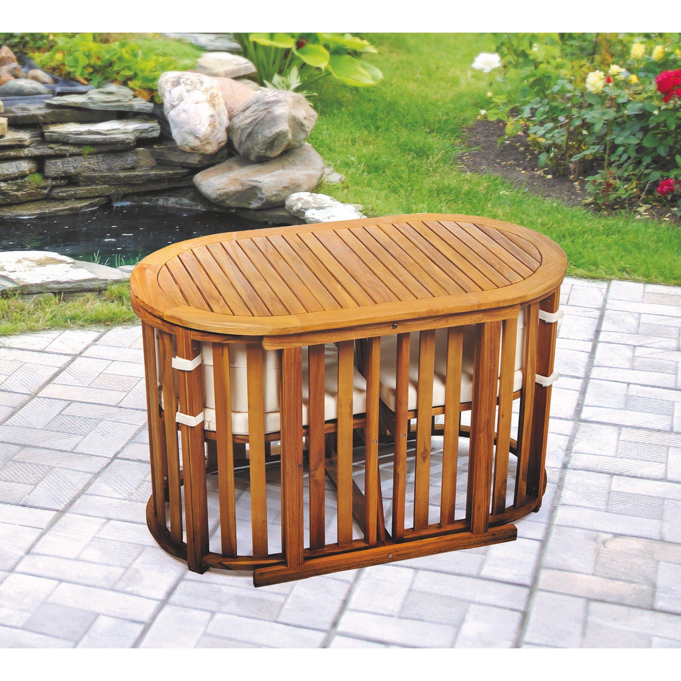 Natural - Greenhurst - Greenhurst Chiltern Compact Dining Set - 5