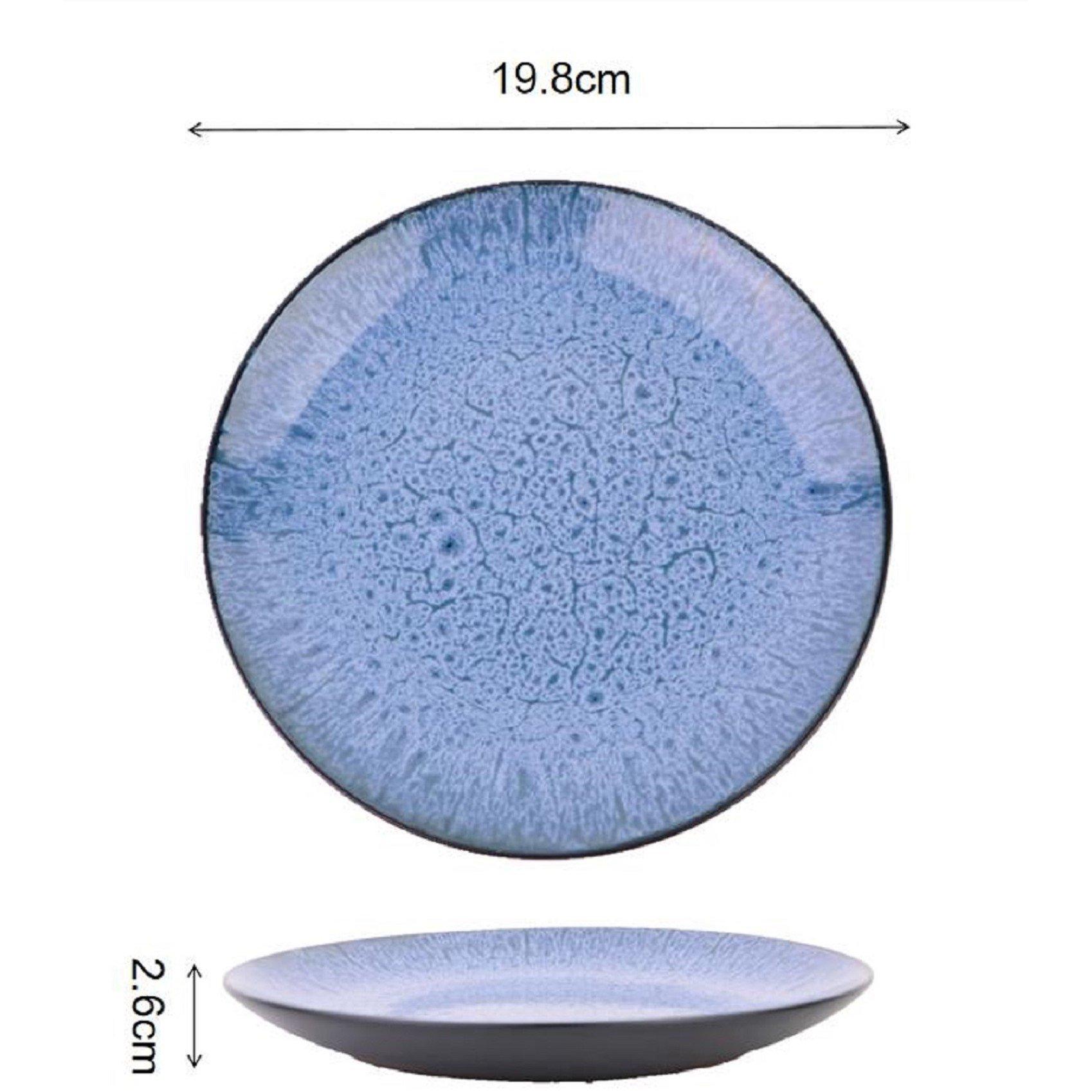 Multi - Waterside - 12pc Blue Reactive Glaze Dinner Set - 4