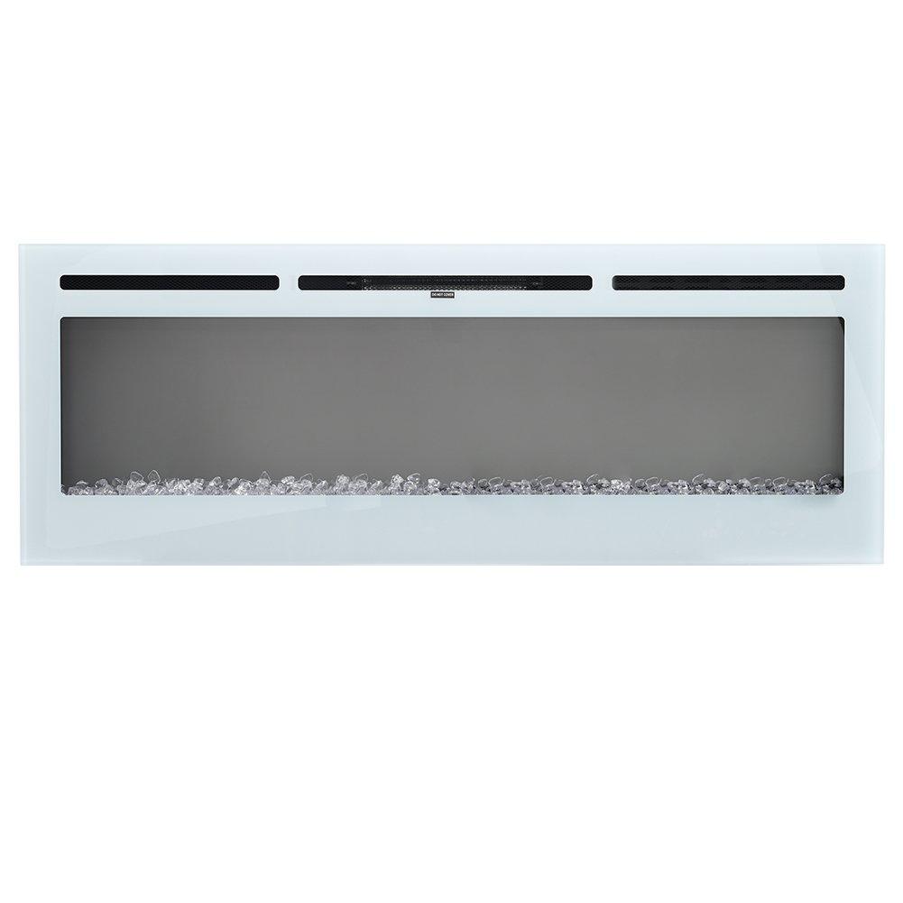 White - Kabinet UK - Linear Electric Fireplace Recessed in White - 1