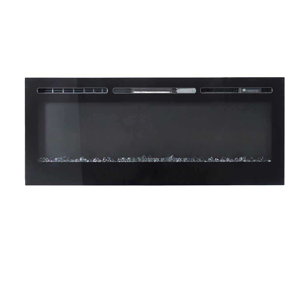 Black - Kabinet UK - Linear Electric Fireplace Recessed in Black - 1