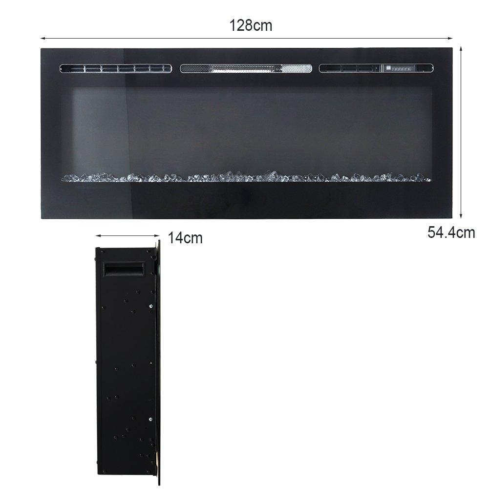 Black - Kabinet UK - Linear Electric Fireplace Recessed in Black - 2