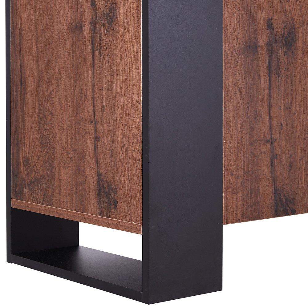 Blackdark Walnu - Kabinet UK - Electric Fireplace TV Stand with Remote Control - 8