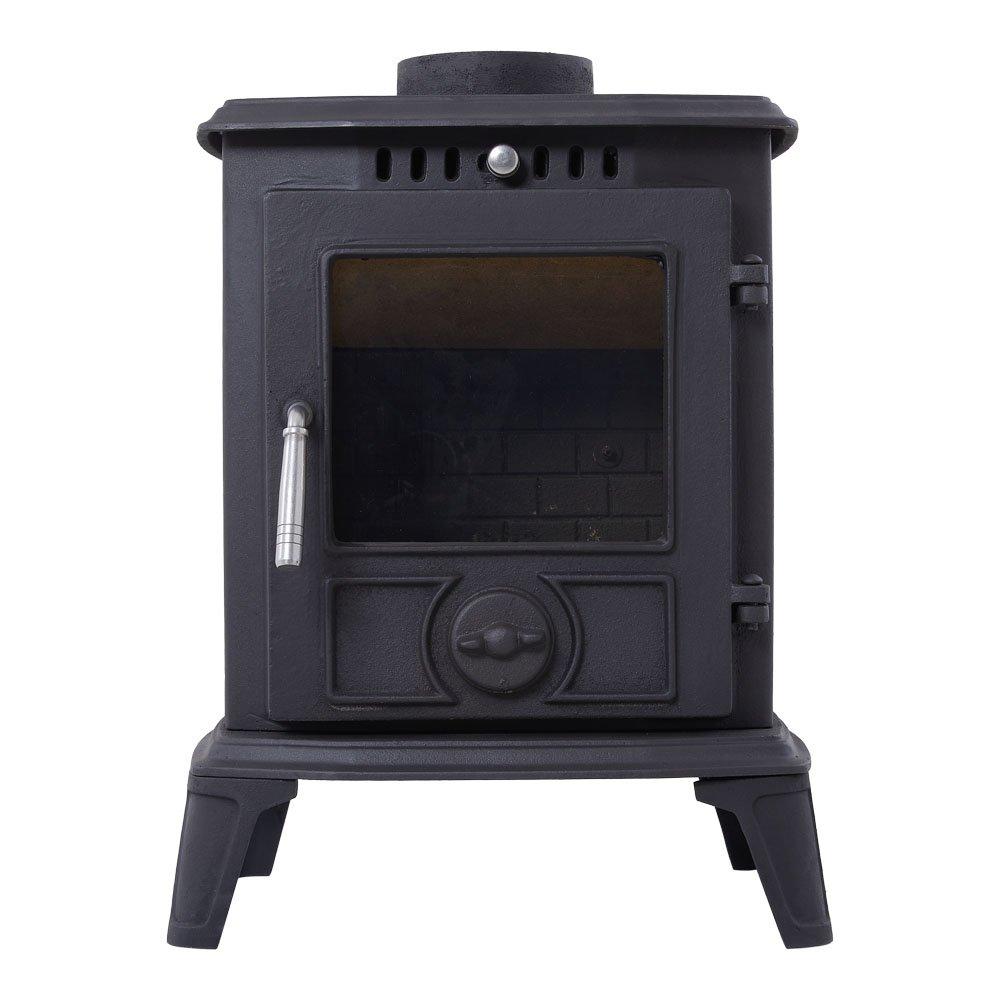 Black - Kabinet UK - High Efficiency Wood Burning Stove Fireplace - 3