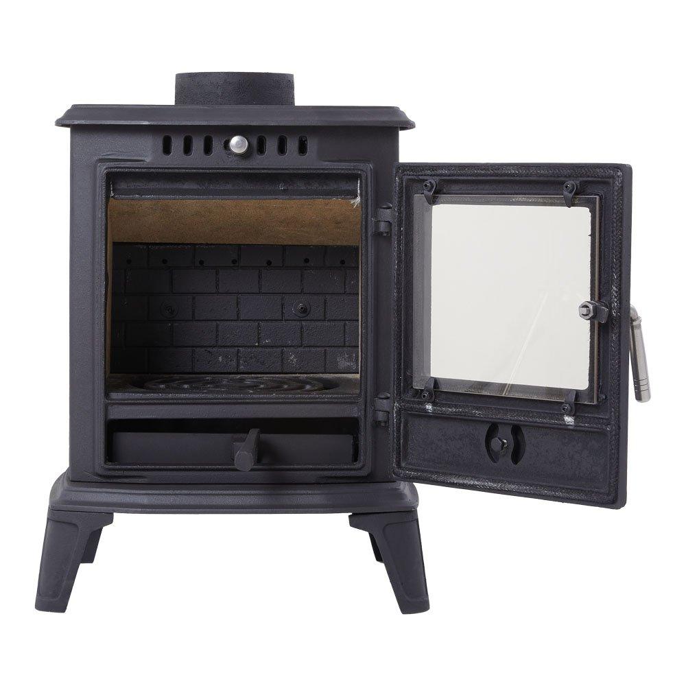 Black - Kabinet UK - High Efficiency Wood Burning Stove Fireplace - 4