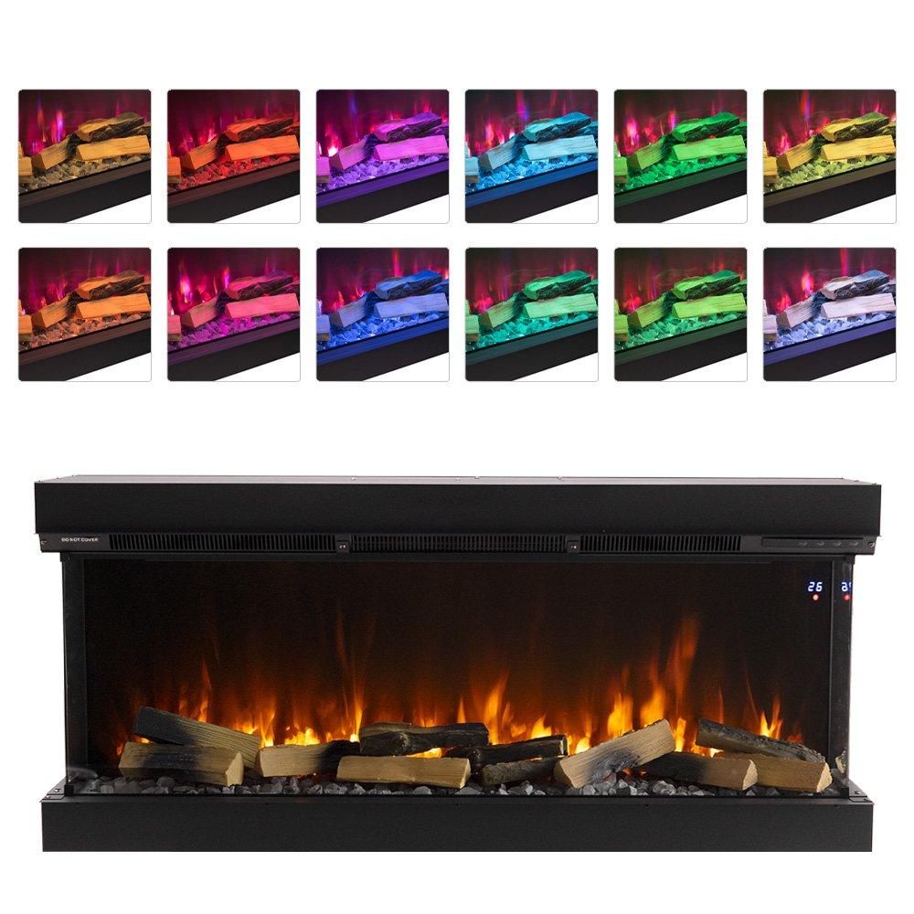 Black - Kabinet UK - Electric Fireplace with Remote Control - 1