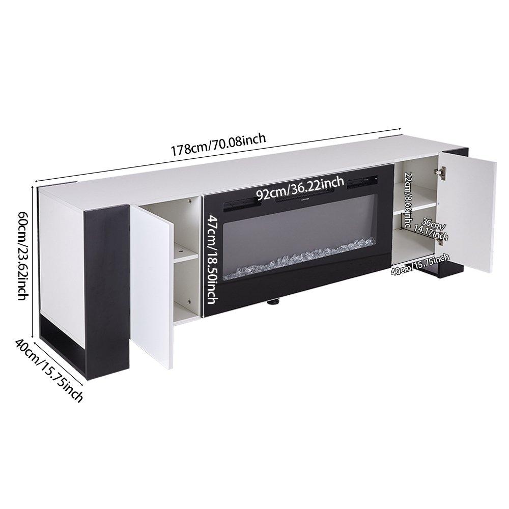 Blackwhite - Kabinet UK - Electric Fireplace TV Stand with Remote Control - 4