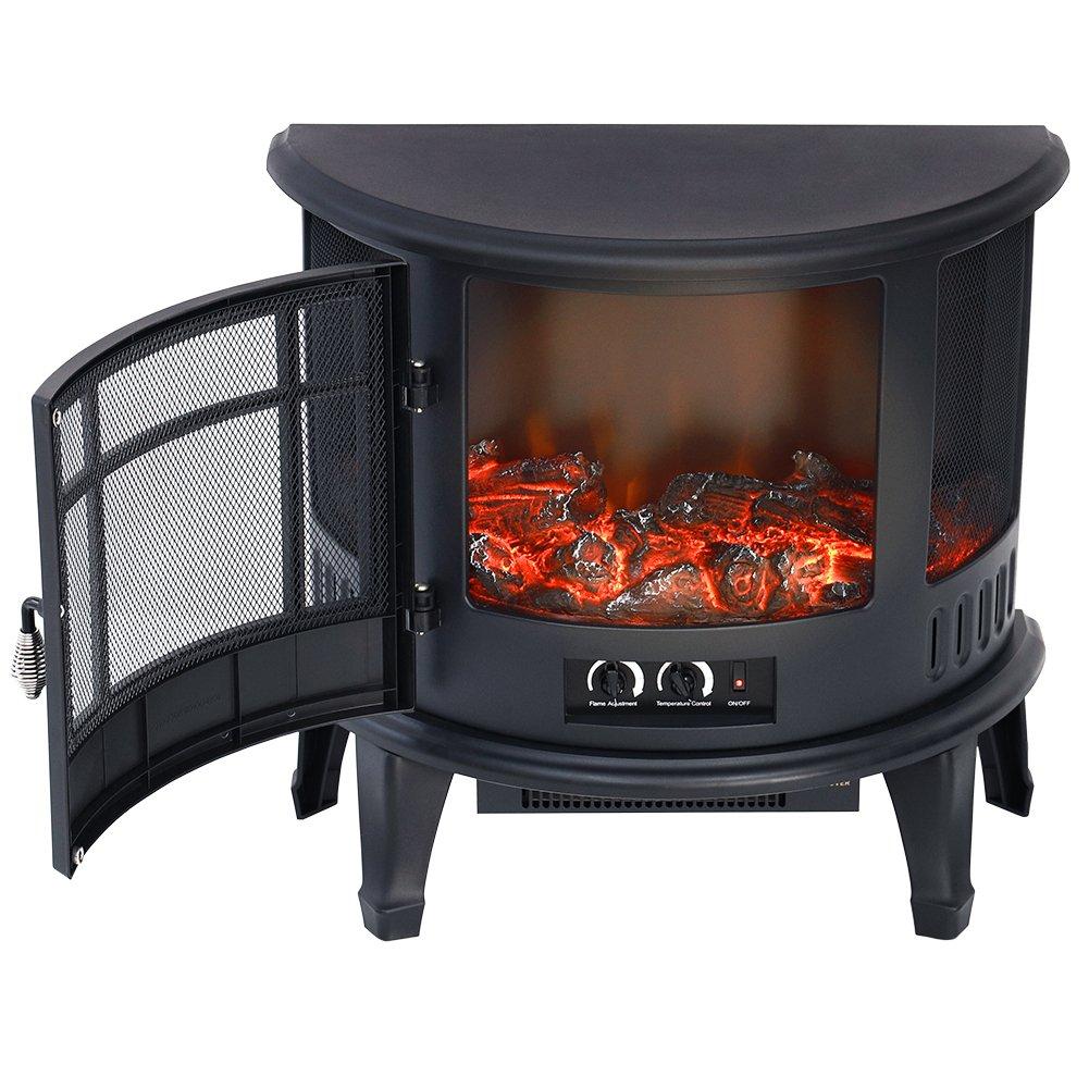 Black - Kabinet UK - Electric Indoor Freestanding Fireplace Stove - 2