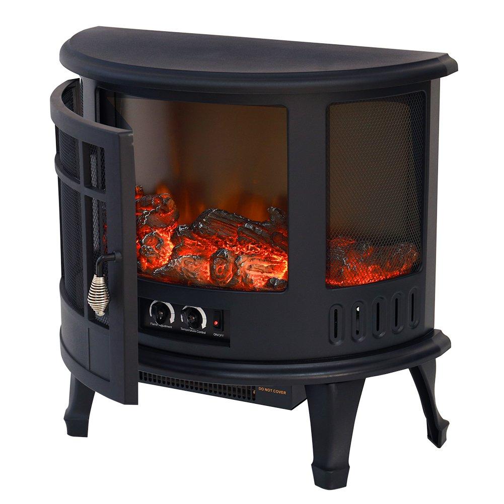 Black - Kabinet UK - Electric Indoor Freestanding Fireplace Stove - 3