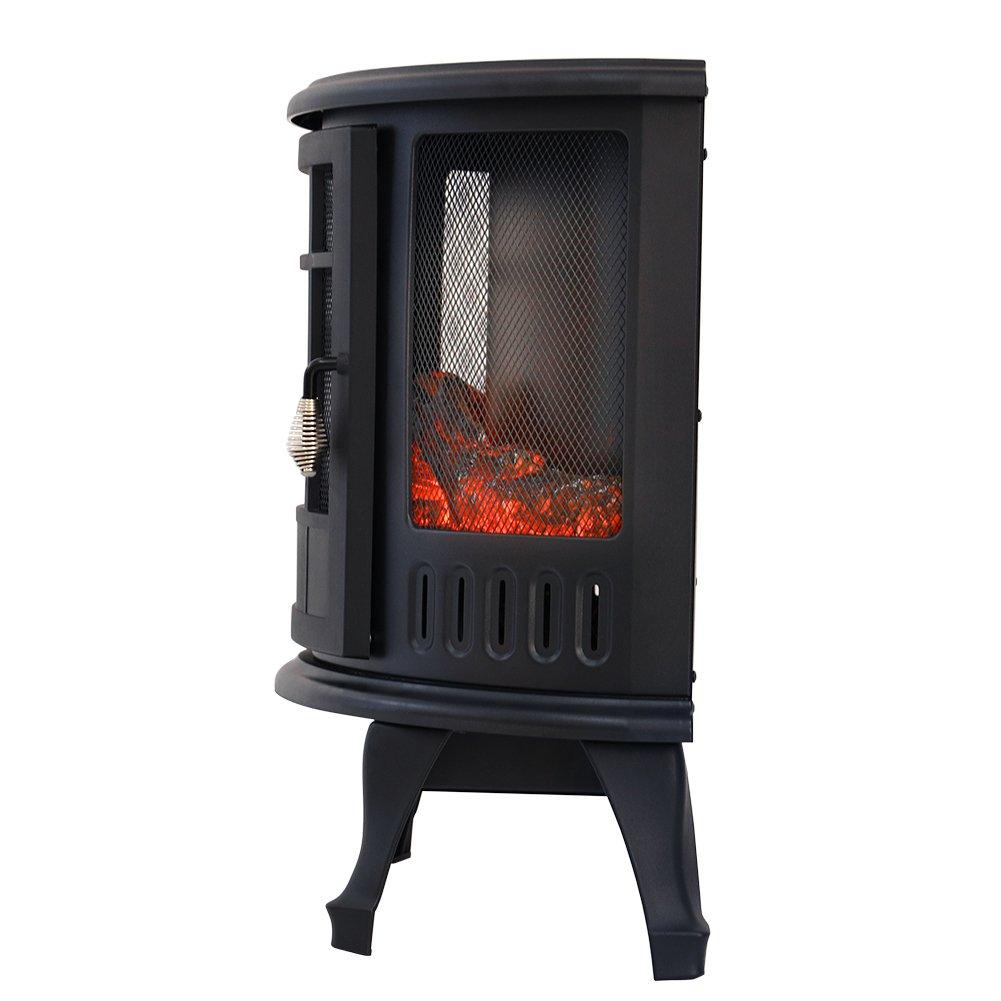 Black - Kabinet UK - Electric Indoor Freestanding Fireplace Stove - 4