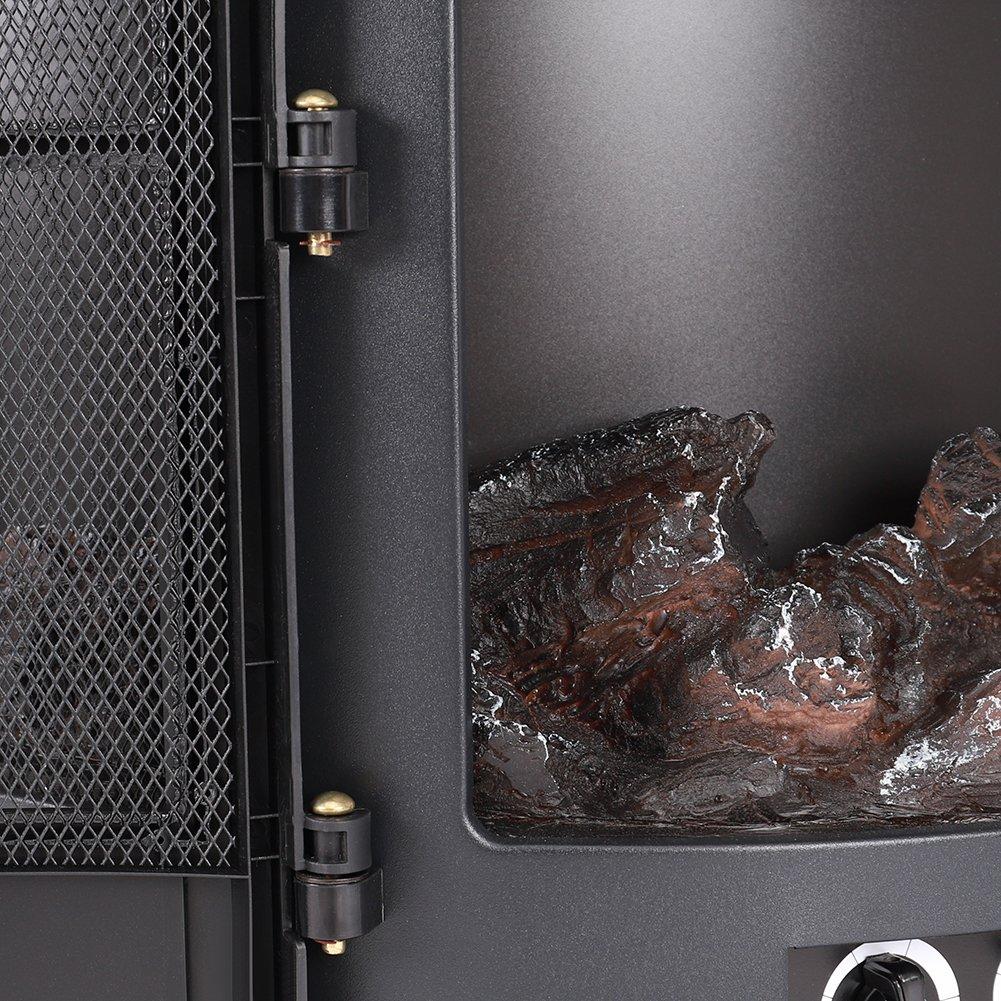 Black - Kabinet UK - Electric Indoor Freestanding Fireplace Stove - 9