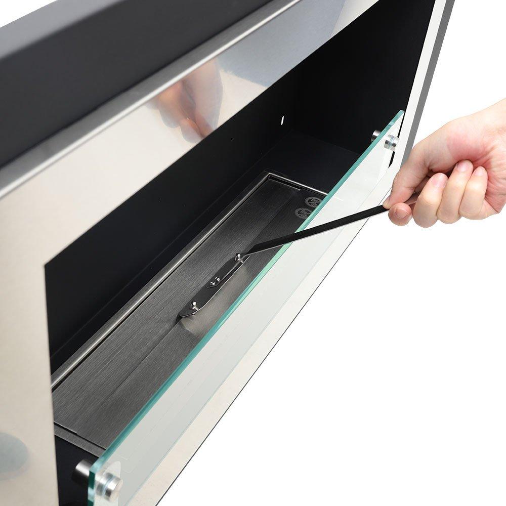 Blacksilver - Kabinet UK - Ethanol Fireplace Stainless Steel Heater - 12