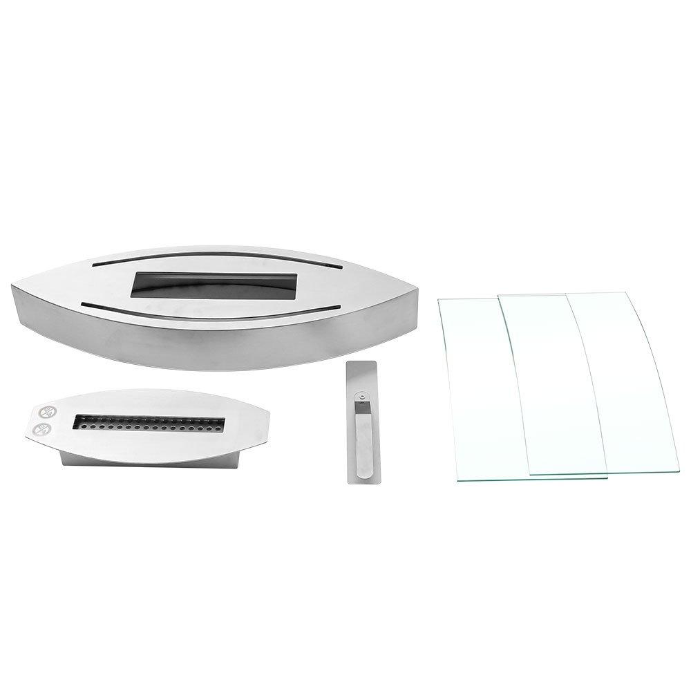 Chrome - Kabinet UK - Stainless Steel Tabletop Ethanol Fireplace - 9