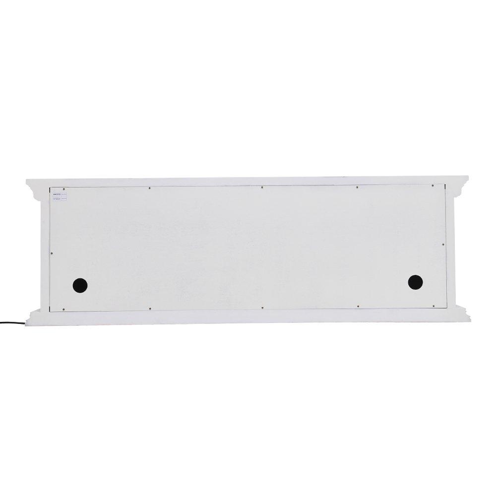White - Kabinet UK - TV Stand Electric Fireplace Adjustable Flame - 6