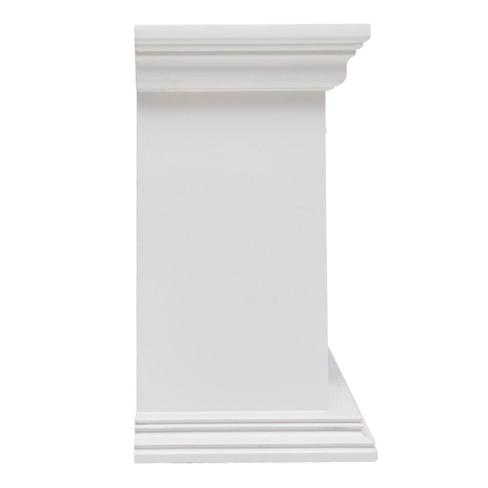 White - Kabinet UK - TV Stand Electric Fireplace Adjustable Flame - 8