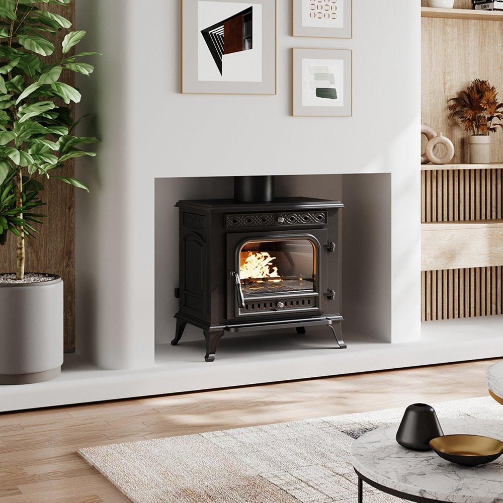 Black - Kabinet UK - High Efficiency Wood Burning Stove Fireplace - 2