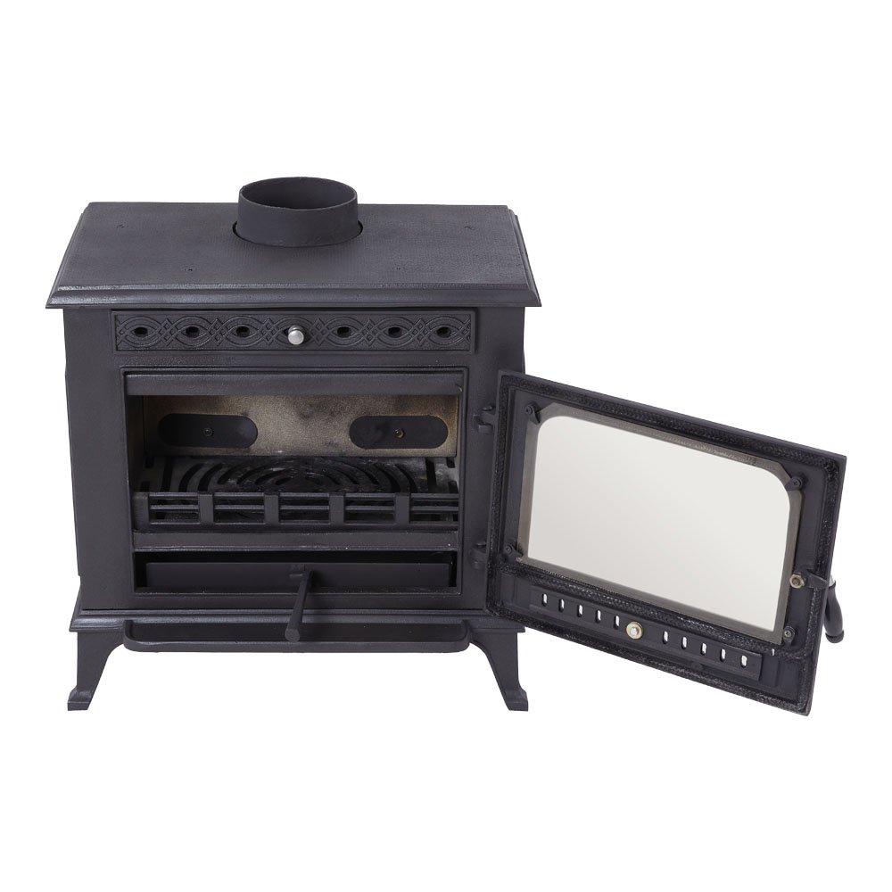 Black - Kabinet UK - High Efficiency Wood Burning Stove Fireplace - 6