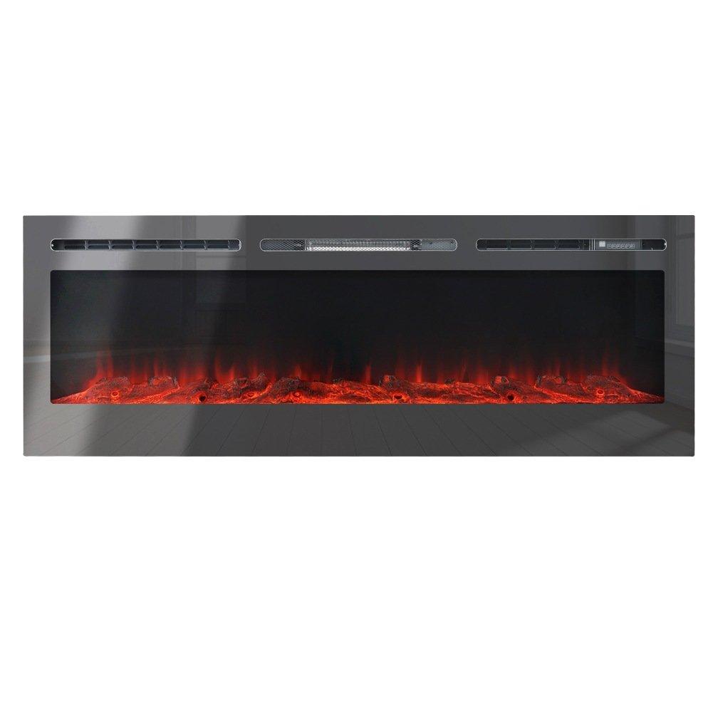 Black - Kabinet UK - Linear Electric Fireplace Recessed in Black - 1