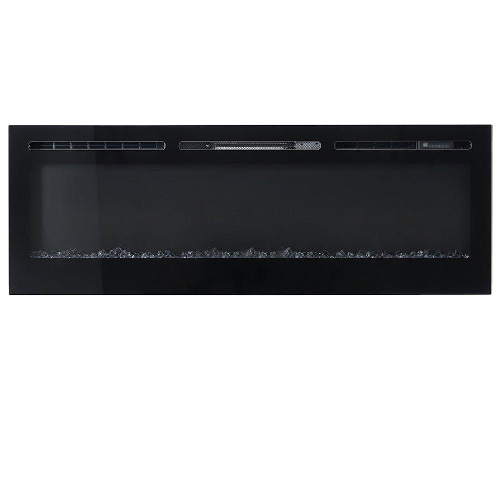 Black - Kabinet UK - Linear Electric Fireplace Recessed in Black - 3