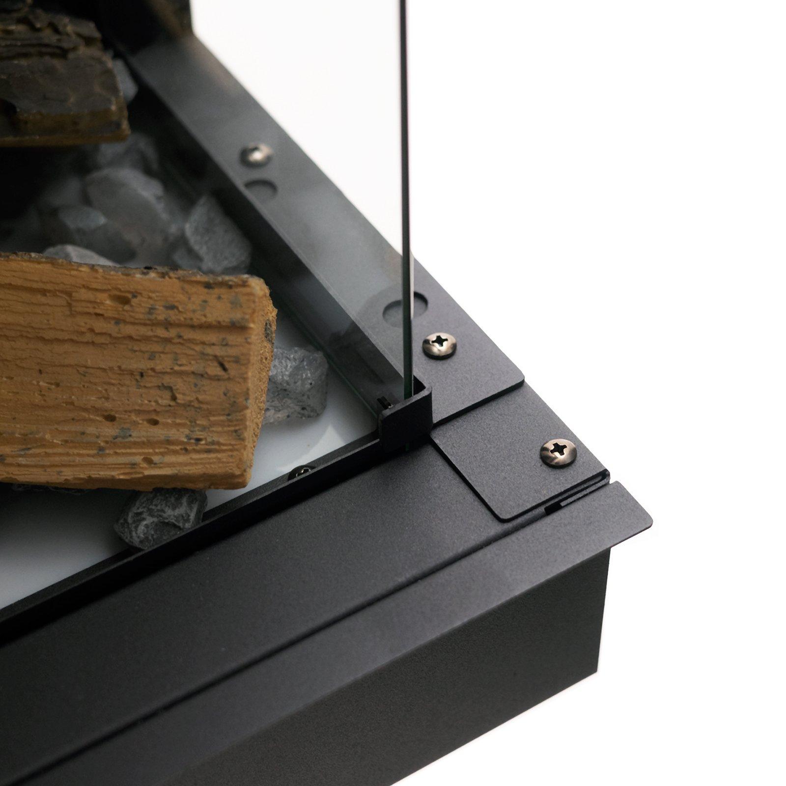 Black - Kabinet UK - 50inch 3-Sided Smart Electric Fireplace - 11