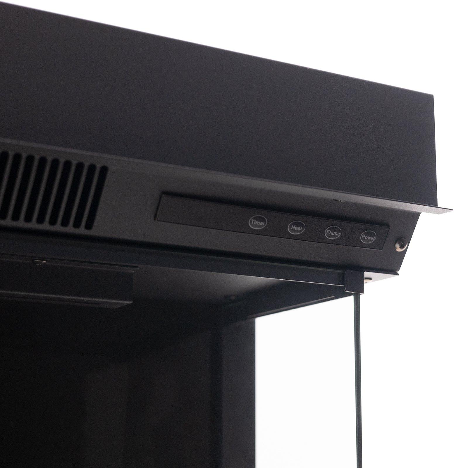 Black - Kabinet UK - 50inch 3-Sided Smart Electric Fireplace - 10