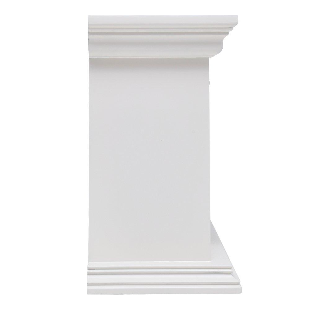 White - Kabinet UK - TV Stand Electric Fireplace Adjustable Flame - 8
