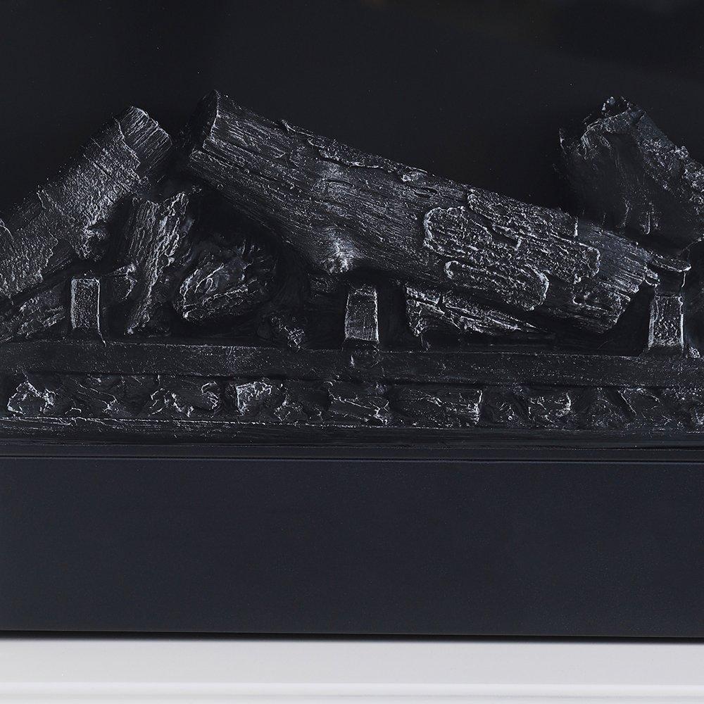 White - Kabinet UK - TV Stand Electric Fireplace Adjustable Flame - 10