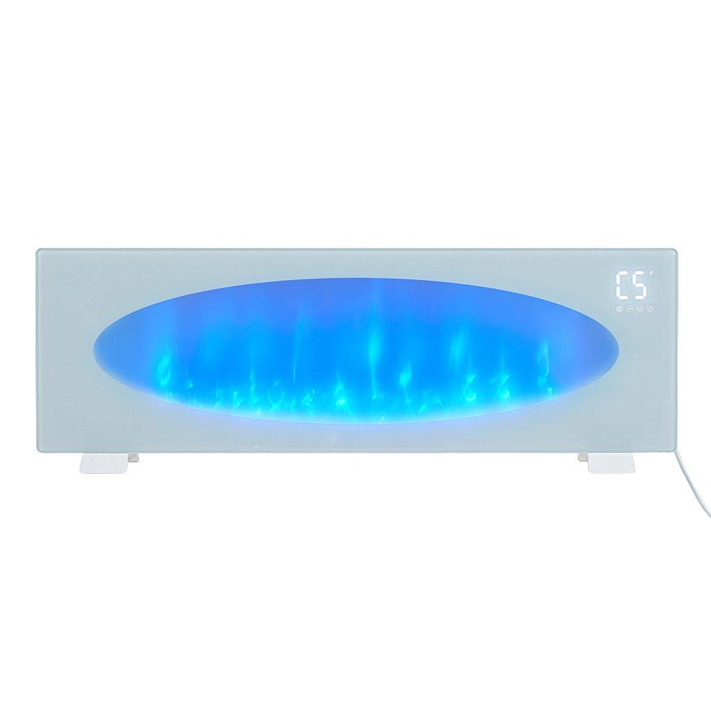 White - Kabinet UK - Freestanding Electric Fireplace with Remote - 5