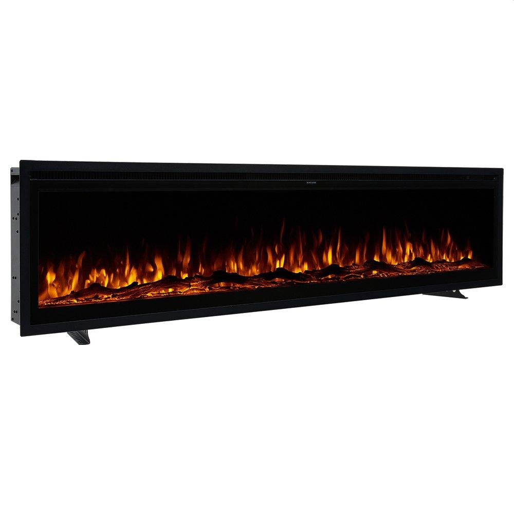 Black - Kabinet UK - 186cm Electric Fireplace with Remote Control - 5