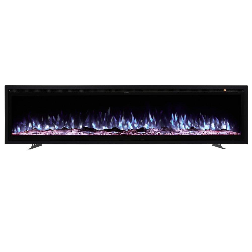 Black - Kabinet UK - 186cm Electric Fireplace with Remote Control - 6