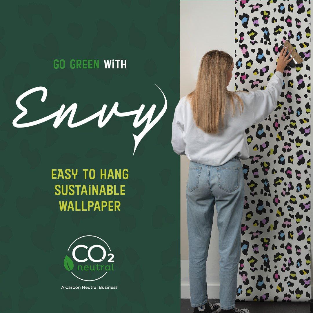 Green - Envy - Leaf It Out Midnight Wallpaper - 5