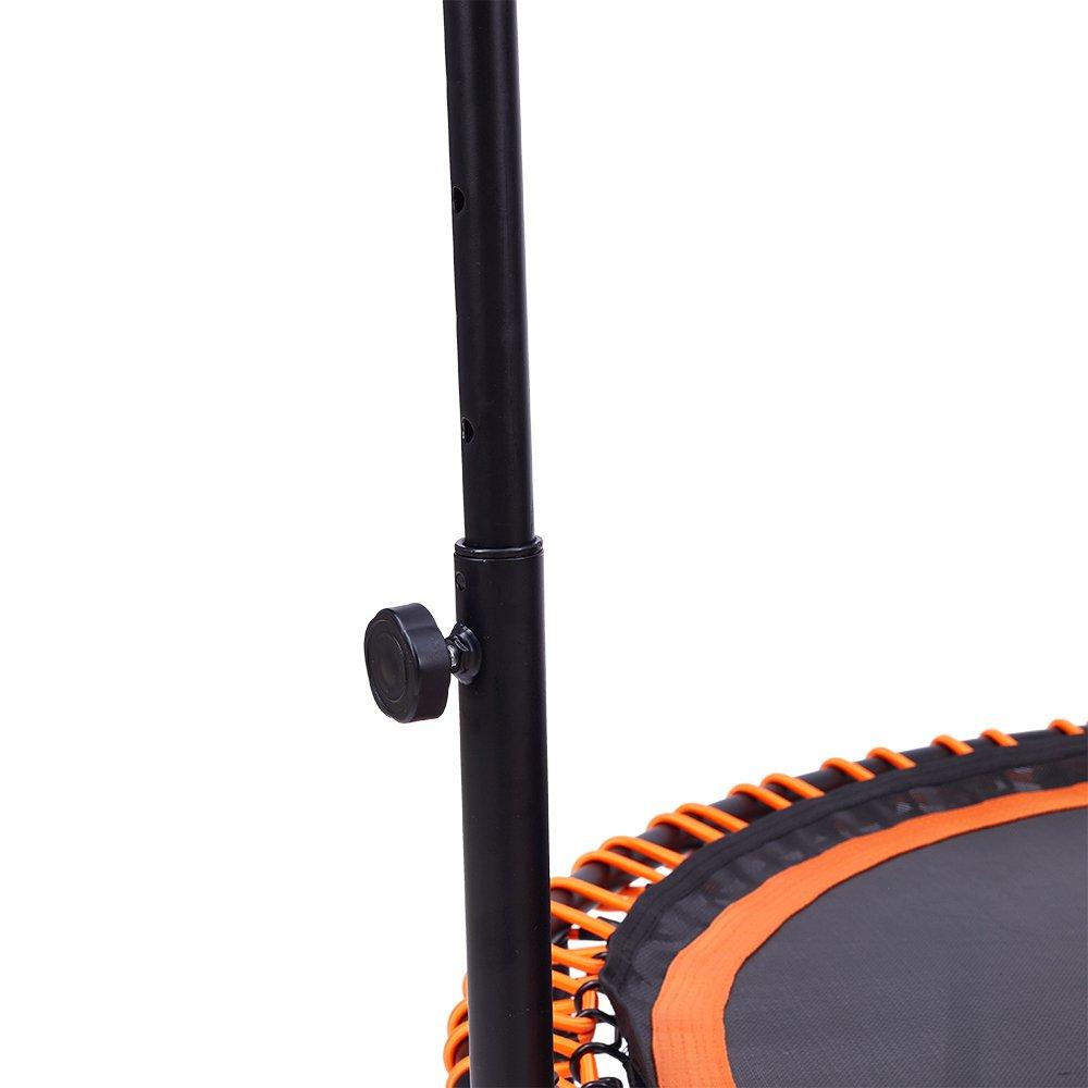 Black Orange - LIFE IDEAS SPORT - 48in Bungee Cords Foldable Round Trampoline - 11