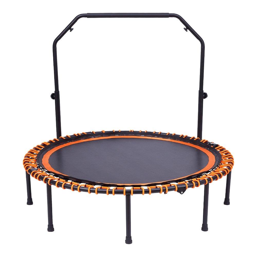 Black Orange - LIFE IDEAS SPORT - 48in Bungee Cords Foldable Round Trampoline - 4