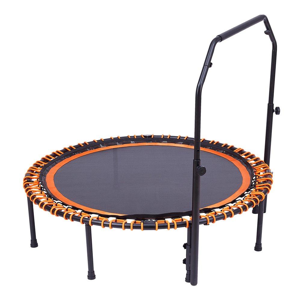 Black Orange - LIFE IDEAS SPORT - 48in Bungee Cords Foldable Round Trampoline - 5