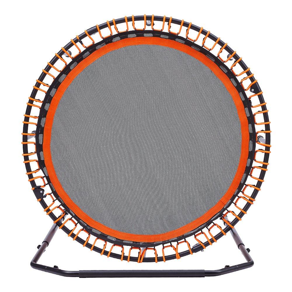 Black Orange - LIFE IDEAS SPORT - 48in Bungee Cords Foldable Round Trampoline - 6