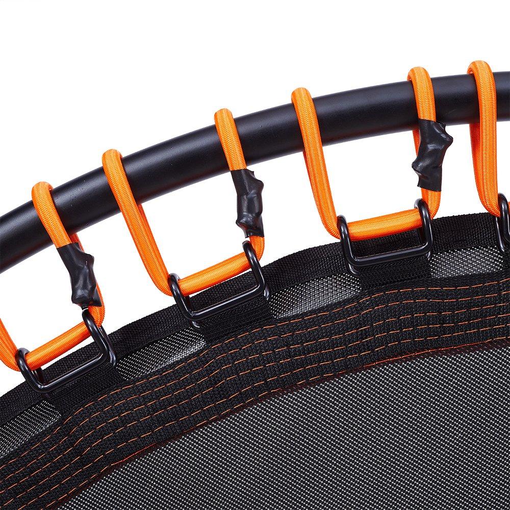 Black Orange - LIFE IDEAS SPORT - 48in Bungee Cords Foldable Round Trampoline - 8