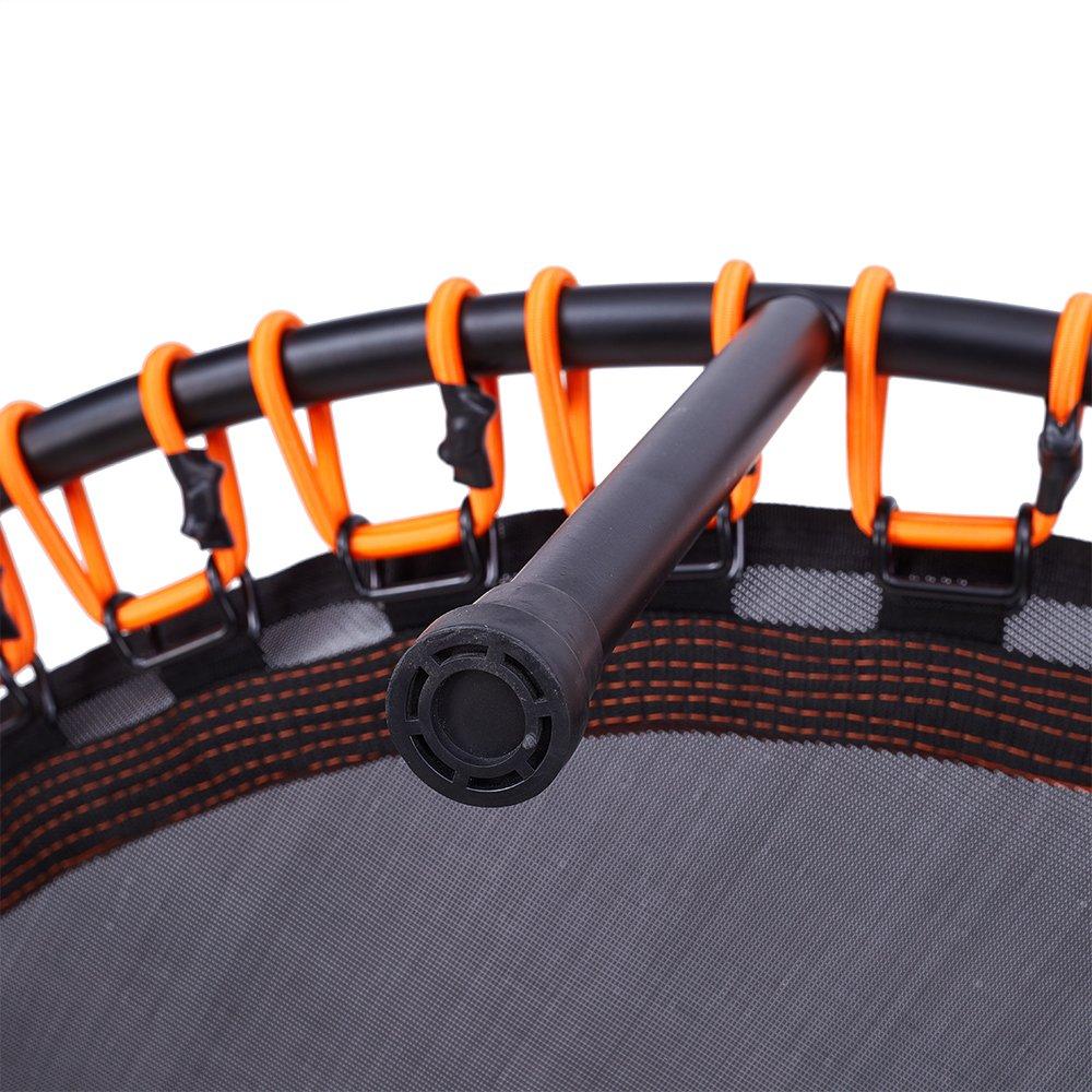 Black Orange - LIFE IDEAS SPORT - 48in Bungee Cords Foldable Round Trampoline - 9