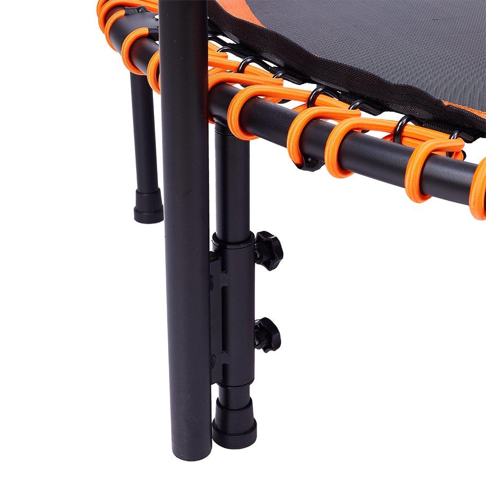 Black Orange - LIFE IDEAS SPORT - 48in Bungee Cords Foldable Round Trampoline - 10