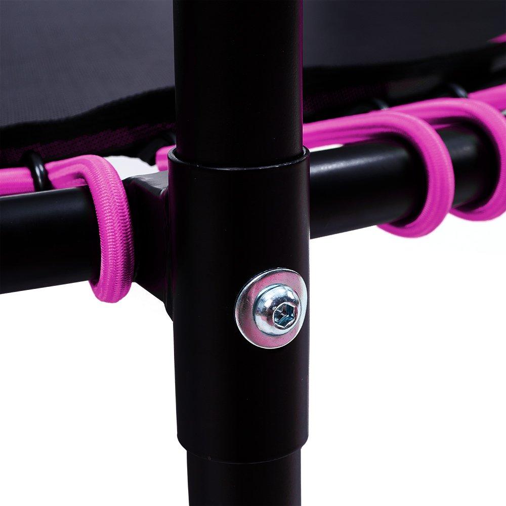 Pink - LIFE IDEAS SPORT - 48in Bungee Cords Foldable Round Trampoline - 11