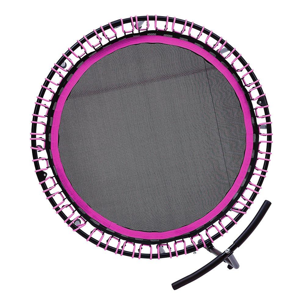 Pink - LIFE IDEAS SPORT - 48in Bungee Cords Foldable Round Trampoline - 6