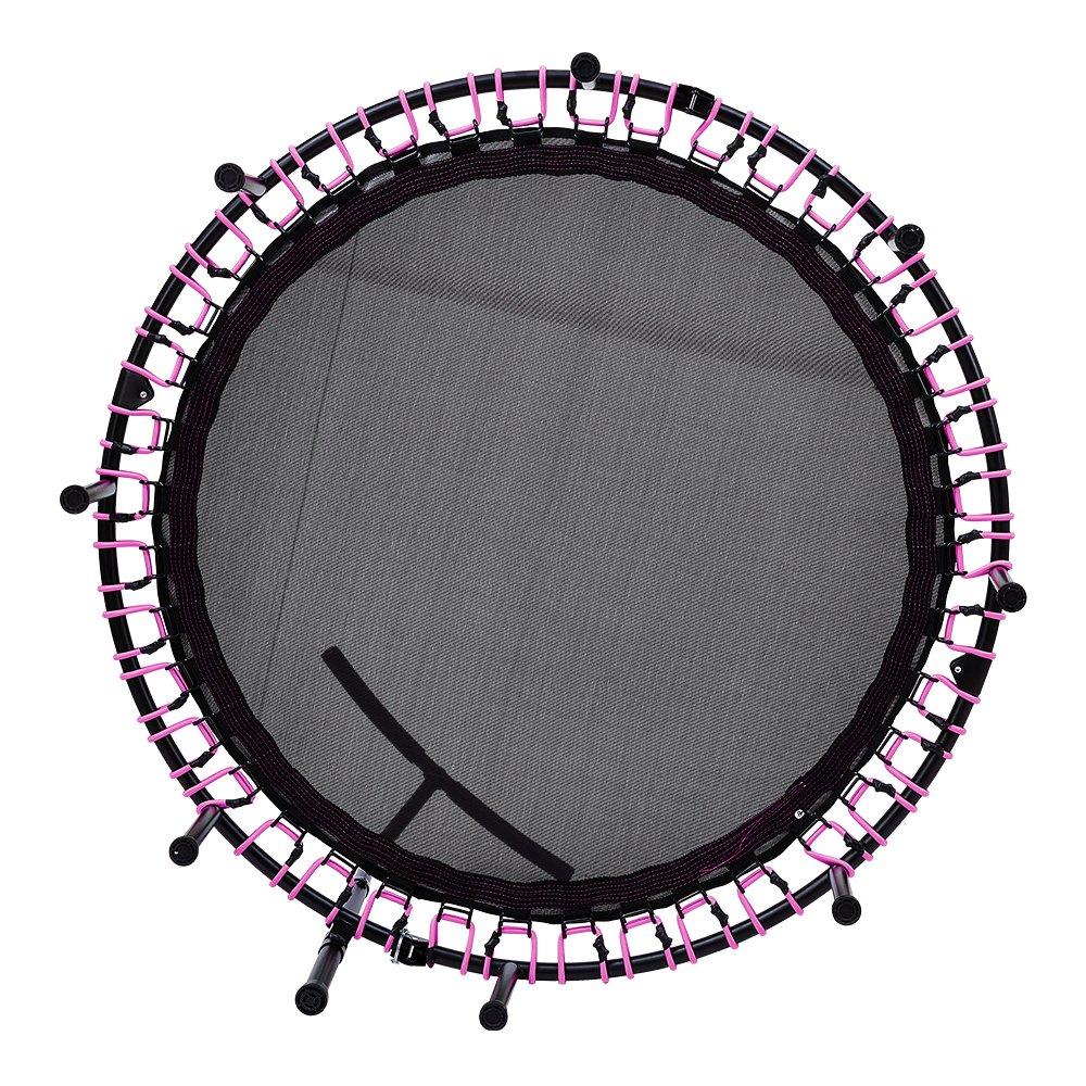 Pink - LIFE IDEAS SPORT - 48in Bungee Cords Foldable Round Trampoline - 7