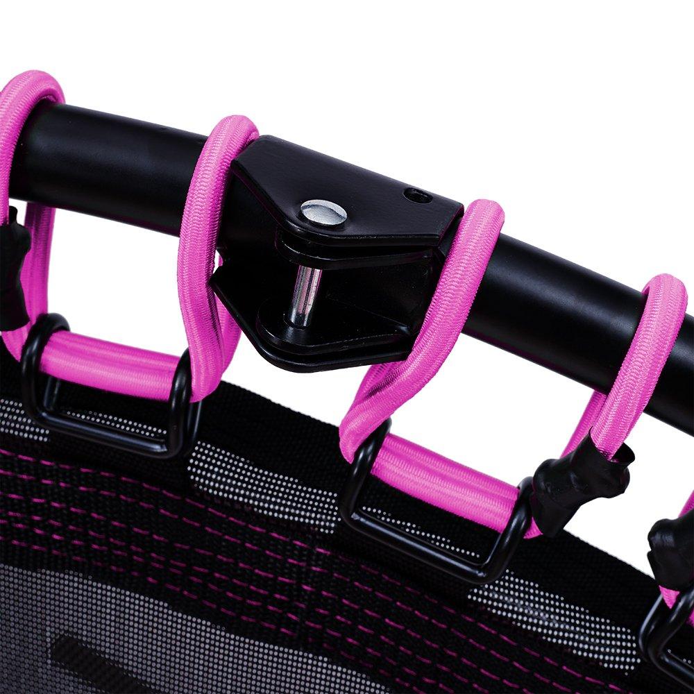 Pink - LIFE IDEAS SPORT - 48in Bungee Cords Foldable Round Trampoline - 8