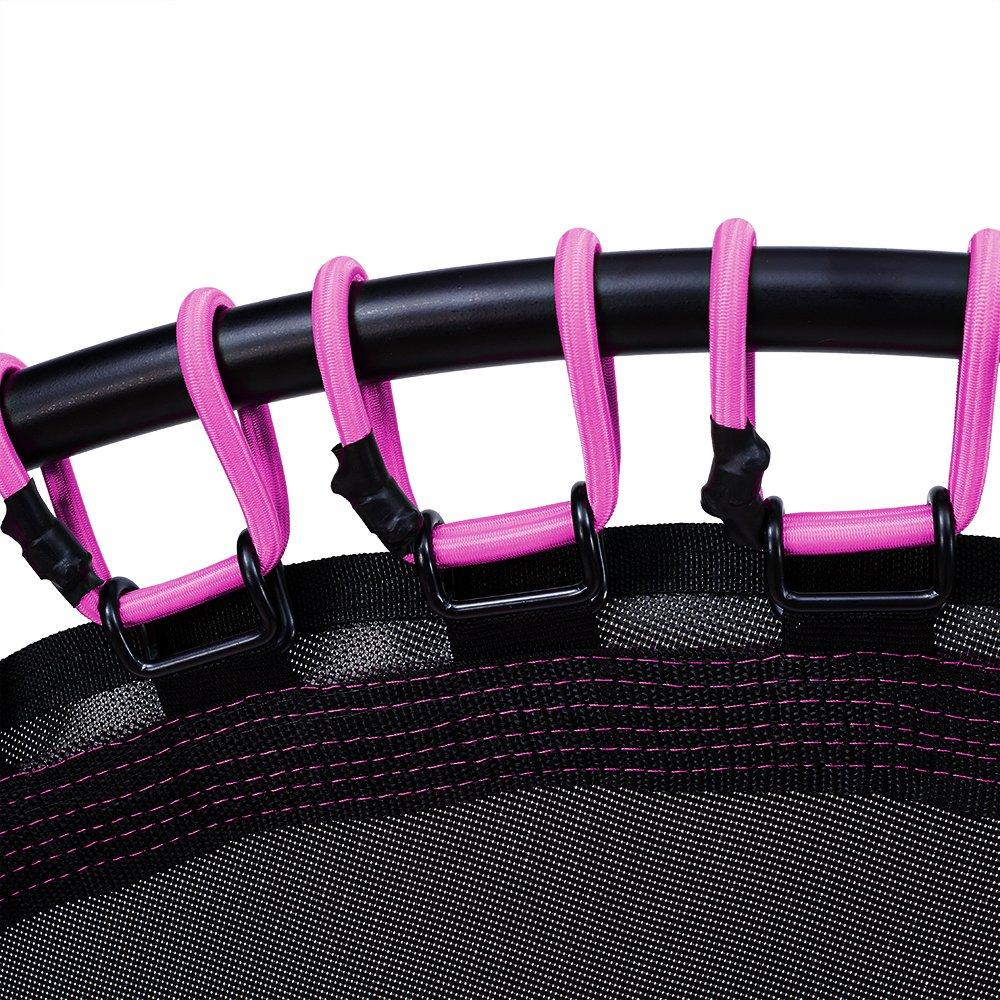 Pink - LIFE IDEAS SPORT - 48in Bungee Cords Foldable Round Trampoline - 9