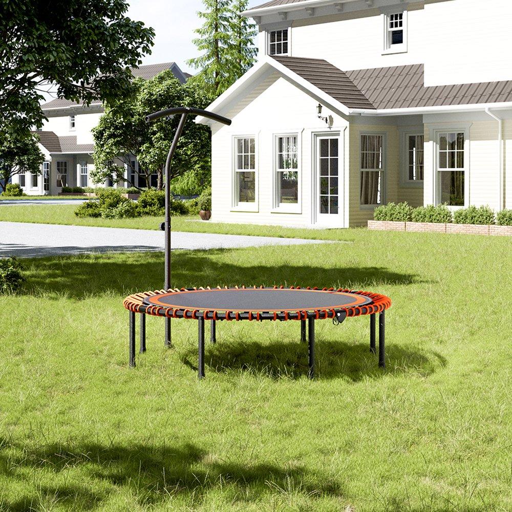 Orange - LIFE IDEAS SPORT - 48in Bungee Cords Foldable Round Trampoline - 2