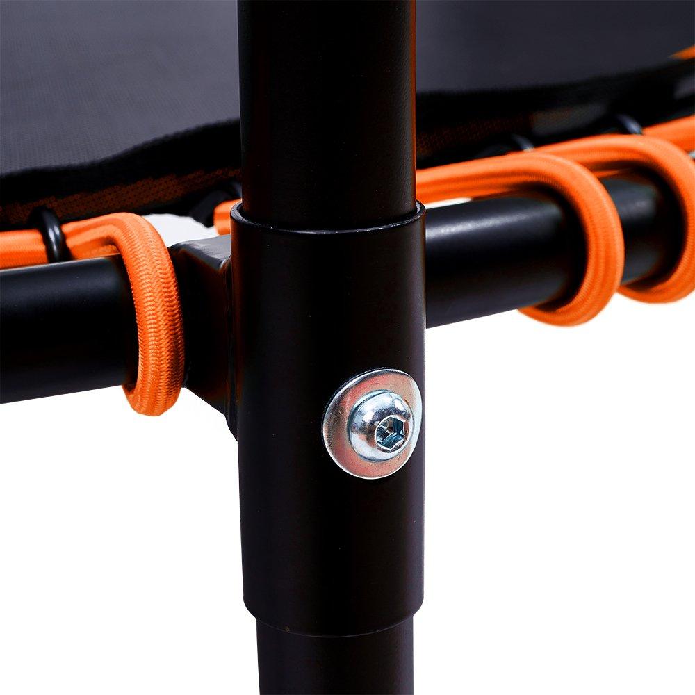 Orange - LIFE IDEAS SPORT - 48in Bungee Cords Foldable Round Trampoline - 11