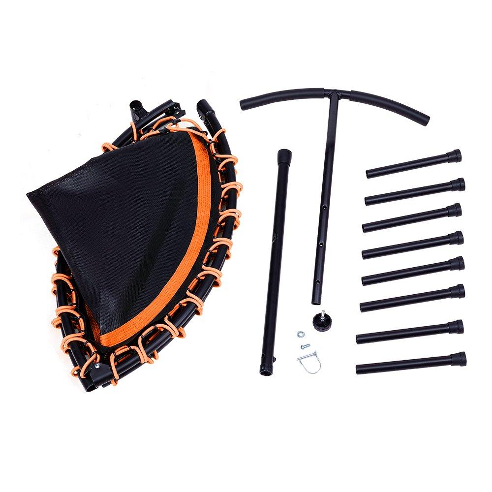 Orange - LIFE IDEAS SPORT - 48in Bungee Cords Foldable Round Trampoline - 13