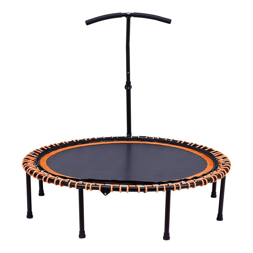 Orange - LIFE IDEAS SPORT - 48in Bungee Cords Foldable Round Trampoline - 4