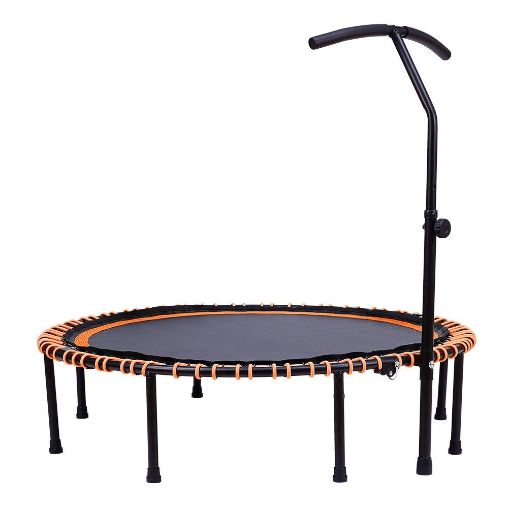 Orange - LIFE IDEAS SPORT - 48in Bungee Cords Foldable Round Trampoline - 5