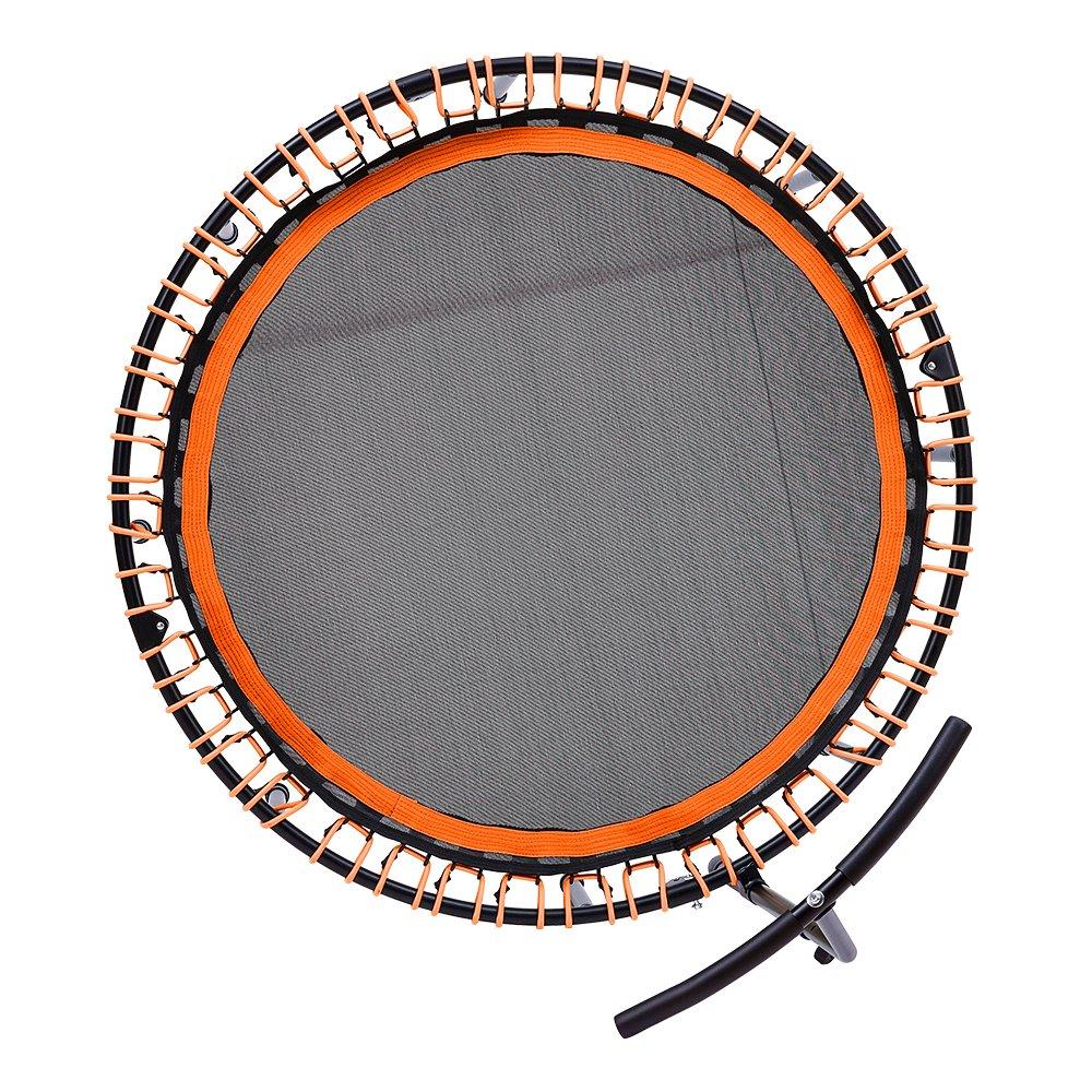 Orange - LIFE IDEAS SPORT - 48in Bungee Cords Foldable Round Trampoline - 6