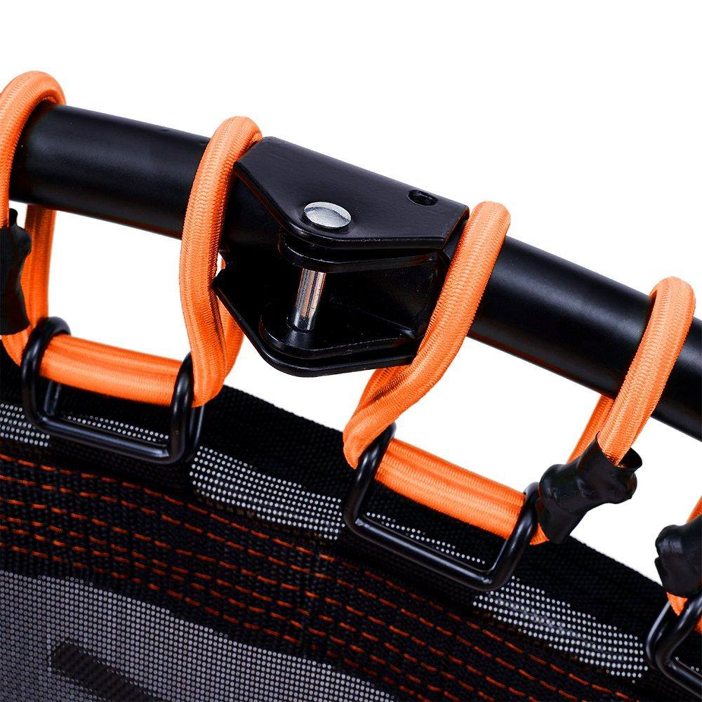 Orange - LIFE IDEAS SPORT - 48in Bungee Cords Foldable Round Trampoline - 8